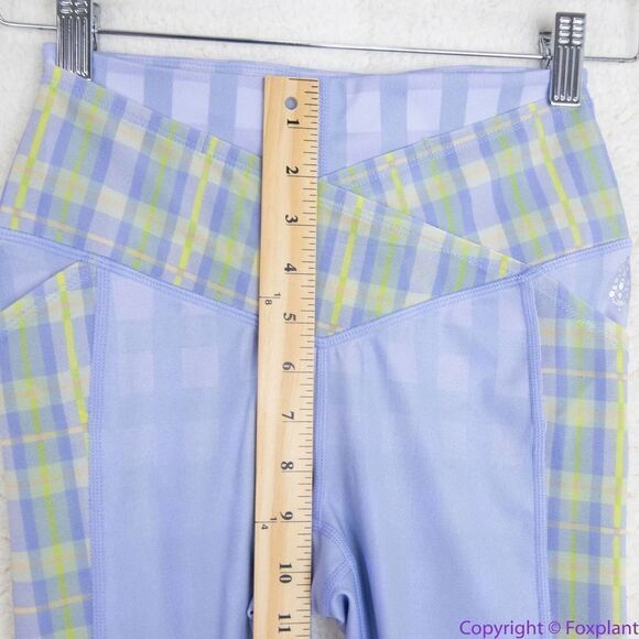 NEW Free People Movement Plaid Leggings in “Bluebell Combo”, XS - Picture 11 of 16